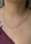 Altın Renk Taş Detaylı Kolye