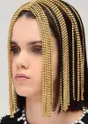 Altın Renk Taş Detaylı Saç Aksesuarı/Kına Aksesuarı