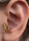 Altın Renk Taş Detaylı Tragus/Kıkırdak Küpe/Piercing (Tek)