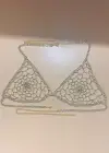 Altın Renk Taşlı Bikini Üstü /Bralet /Vücut Aksesuarı