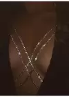 Altın Renk Taşlı Vücut Aksesuarı