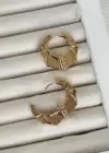 Altın Renk Yarasa Figürlü Çelik Halka Xuping Küpe (Çift)