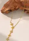 Altın Renk Yıldız Figürlü Çelik Kolye