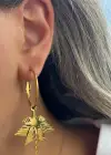 Altın Renk Yıldız Figürlü Çelik Küpe (Çift)