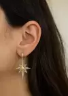 Altın Renk Yıldız Figürlü Çelik Küpe (Çift)
