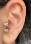 Altın Renk Yıldız Figürlü Çelik Tragus/Kıkırdak Küpe/Piercing (Tek)