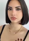 Altın Renk Yıldız Figürlü İkili Kolye
