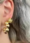 Altın Renk Yıldız Figürlü Küpe Set