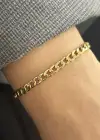 Altın Renk Zincir Çelik Bileklik (Unisex)