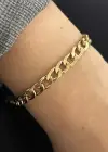 Altın Renk Zincir Çelik Bileklik (Unisex)