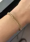 Altın Renk Zincir Çelik Xupıng VİP Bileklik