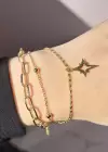 Altın Renk Zincir Detaylı Bileklik