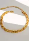 Altın Renk Zincir Detaylı Bileklik