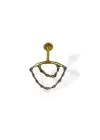 Altın Renk Zincir Detaylı Çelik Tragus/Kıkırdak Küpe/Piercing (Tek)