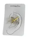 Altın Ve Gümüş Renk 14K Altın Kaplama TX Ear Cuff (Tek)