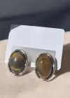 Altın Ve Kahve Renk Küpe (Çift)