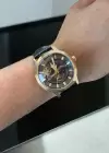 Altın Ve Siyah Renk Deri Kordonlu Çelik Erkek Saat