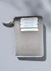 Antrasit Renk Deri Kadın Cüzdan/ Kartlık
