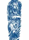 Aslan Figürlü 12 Saat Sonra Kararan Geçici Kol Dövme Tattoo