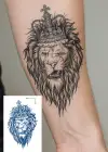 Aslan Figürlü 12 Saat Sonra Kararan Geçici Orta Dövme Tattoo