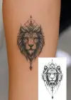 Aslan Figürlü Mini Dövme Tattoo