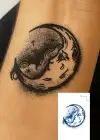Ay Figürlü Figürlü 12 Saat Sonra Kararan Geçici Dövme Tattoo