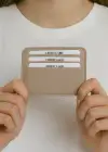Bej Renk Deri Kadın Cüzdan/ Kartlık