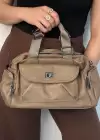 Bej Renk Kadın Deri Çanta
