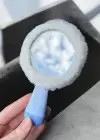 Beyaz Renk Ayıcık Figürlü Peluş El Aynası