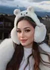 Beyaz Renk Ayıcık Figürlü Peluş Kulaklık