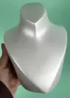 Beyaz Renk Boyun Manken Takı Standı Kolye Askısı