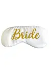 Beyaz Renk Bride Yazılı Saten Uyku Bandı