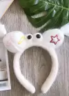 Beyaz Renk Canavar Figürlü Peluş Taç