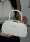 Beyaz Renk Deri Kadın Çanta