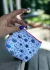 Beyaz Renk Göz Figürlü Cüzdan/ Anahtarlık