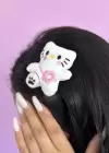 Beyaz Renk Hello Kitty Figürlü Yan Toka