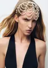 Beyaz Renk İnci Detaylı Gelin/Kına/Nişan/Bride Tasarım Taç