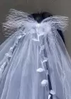 Beyaz Renk İnci Detaylı Prenses Duvak