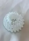 Beyaz Renk İnci Detaylı Topuz Aparatı/ Tokası