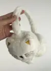 Beyaz Renk Kedi Figürlü Peluş Kulaklık