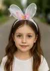 Beyaz Renk Kelebek Figürlü Tüy Detaylı Taç