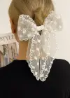 Beyaz Renk Kurdele Figürlü Otomat Toka