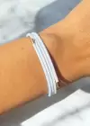 Beyaz Renk Mıknatıslı Sarmal Bileklik