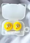 Beyaz Renk Sarı Pati Figürlü Lens Saklama Kutusu