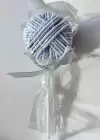 Beyaz Ve Gri Renk Lolipop Figürlü Lastik Toka Set