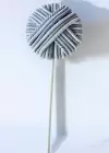 Beyaz Ve Gri Renk Lolipop Figürlü Lastik Toka Set