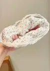Beyaz Ve Mavi Renk Puantiyeli Simit Toka
