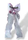 Beyaz Ve Pembe Renk Kiraz Figürlü Otomat Toka