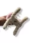 Beyaz Ve Pembe Renk Köpek Figürlü Peluş Mandal Toka
