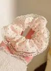 Beyaz Ve Pembe Renk Puantiyeli Simit Toka